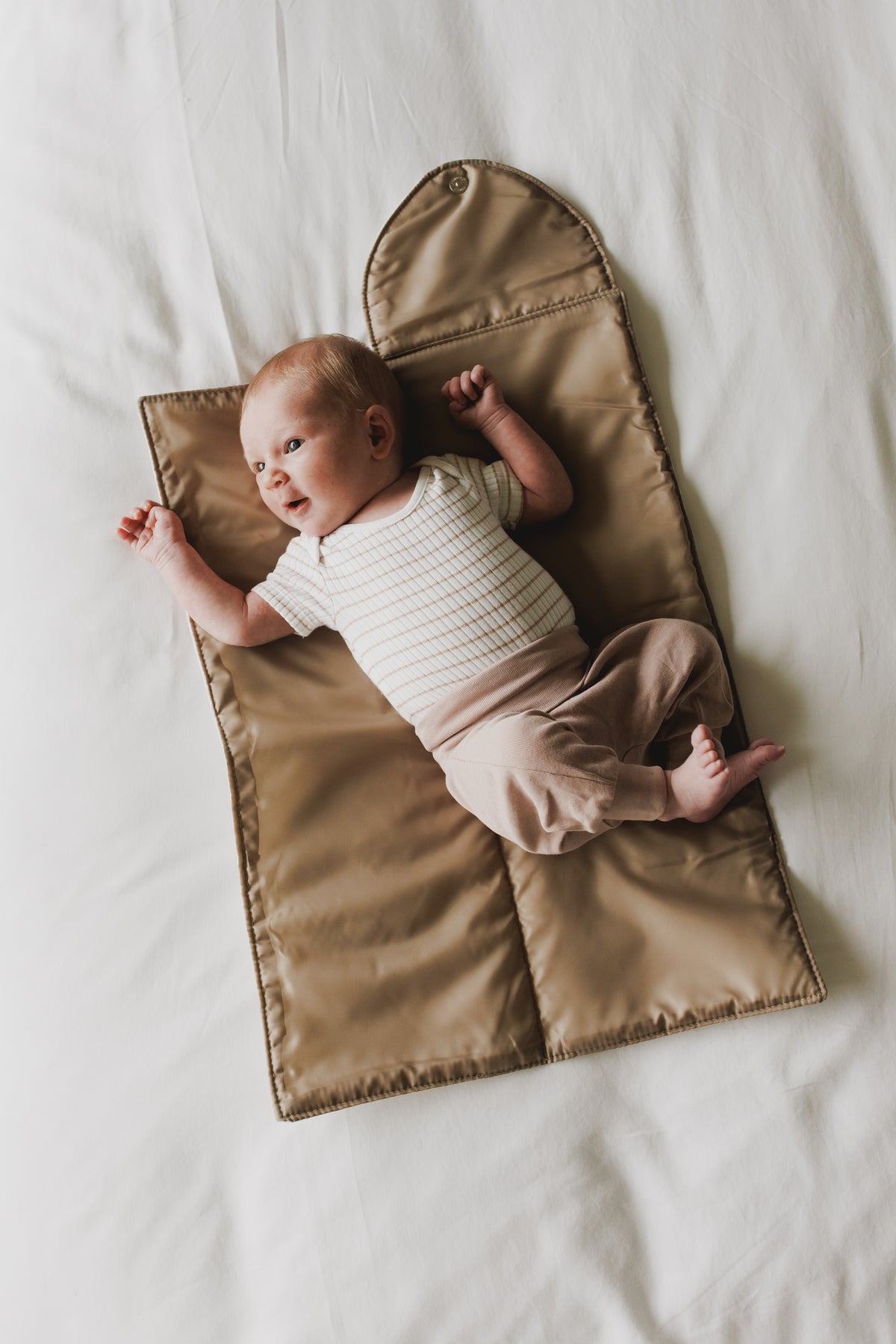 Jeankelly Padded Changing Mat - Beige Gingham