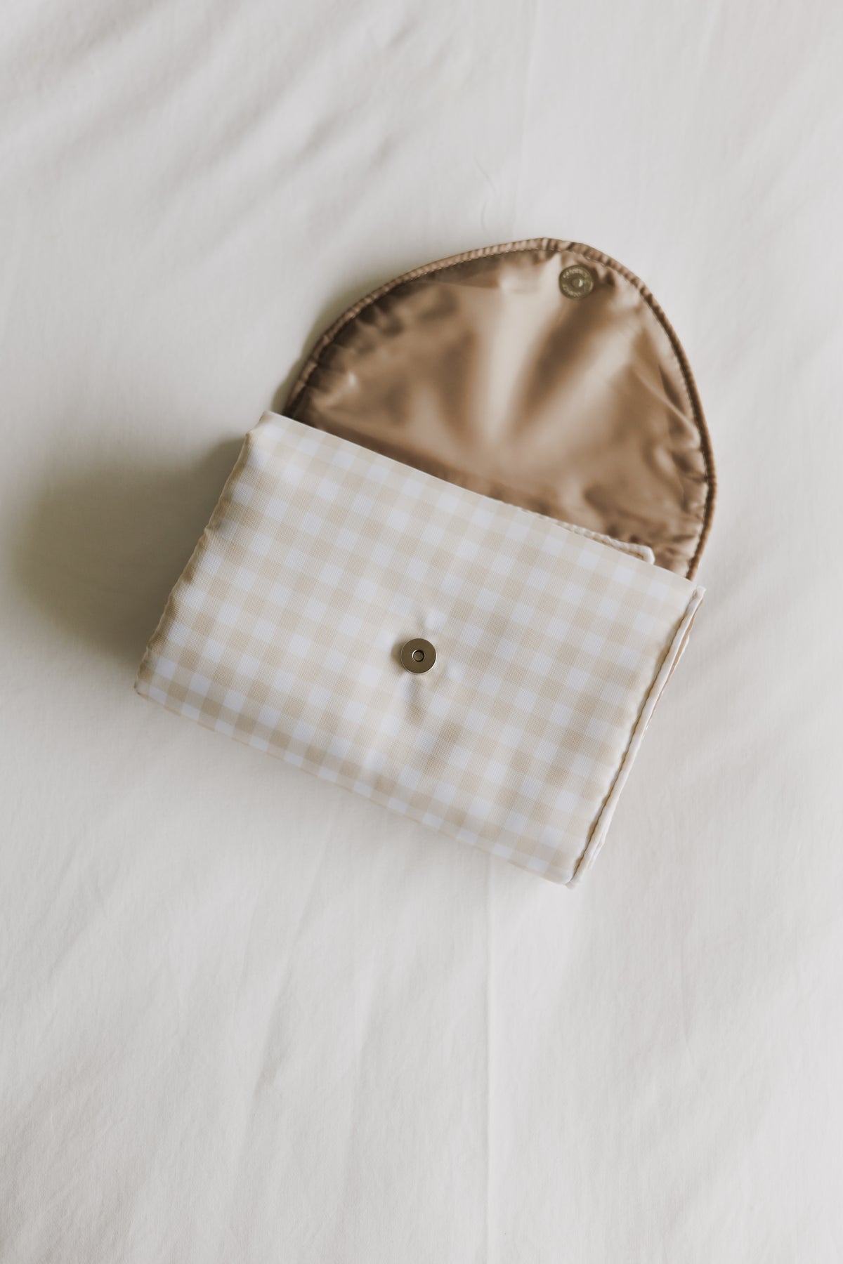 Jeankelly Padded Changing Mat - Beige Gingham