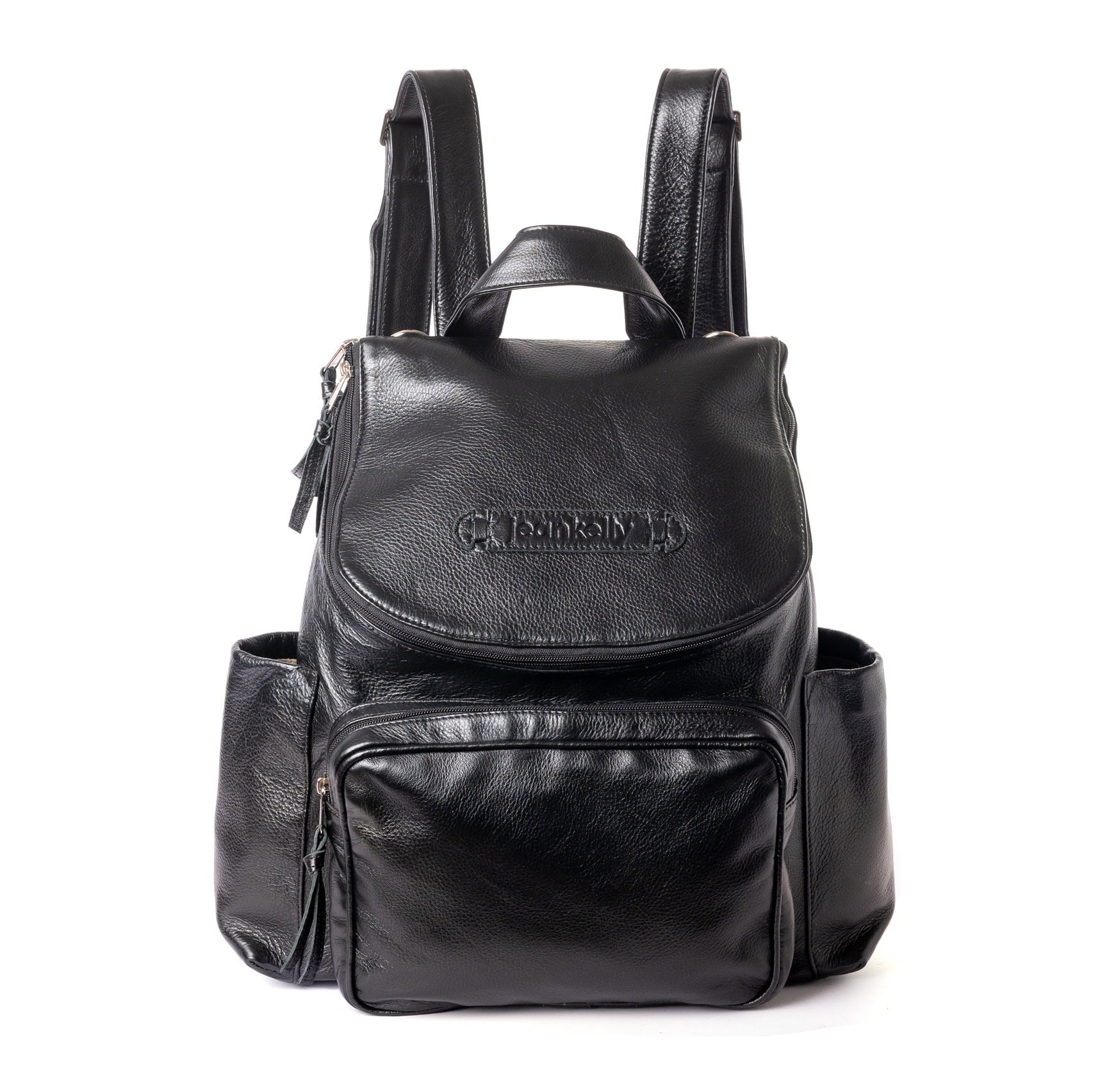 Jeankelly Classic Leather Backpack - Black