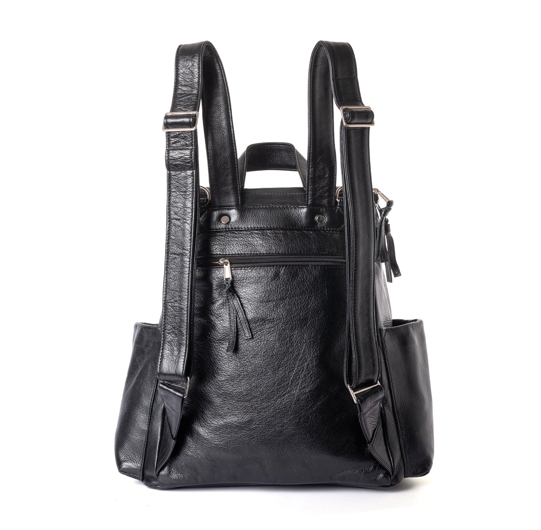 Jeankelly Classic Leather Backpack - Black