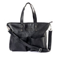 Jeankelly Black 2 Pocket Faux Leather Shopper