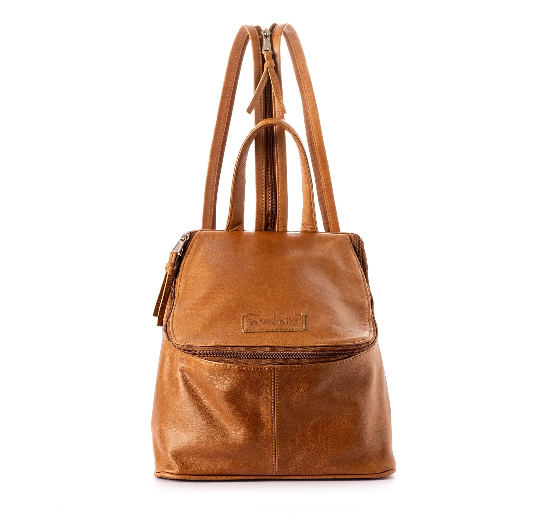 Jeankelly Classic Leather Mini Backpack - Toffee