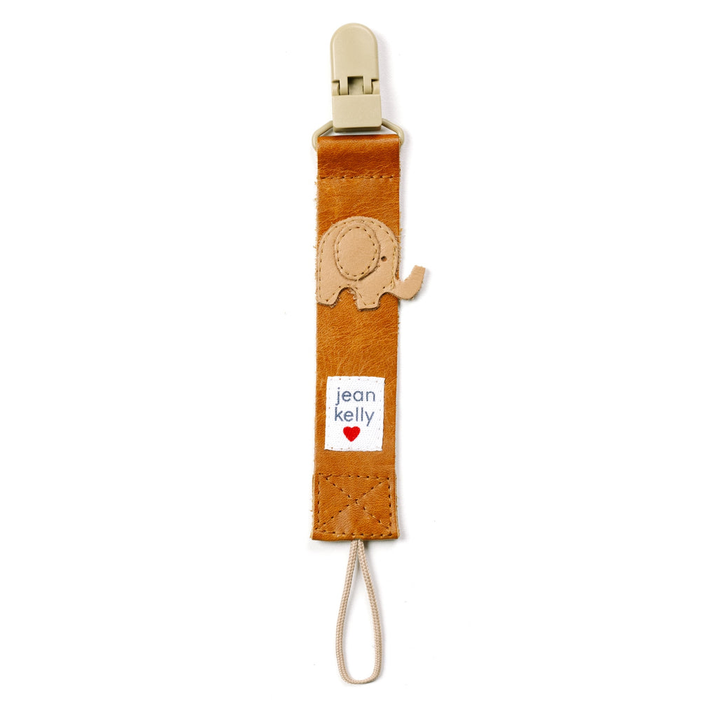 Leather Dummy Clip - Tan with hazelnut ellie