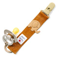 Leather Dummy Clip - Tan with hazelnut ellie