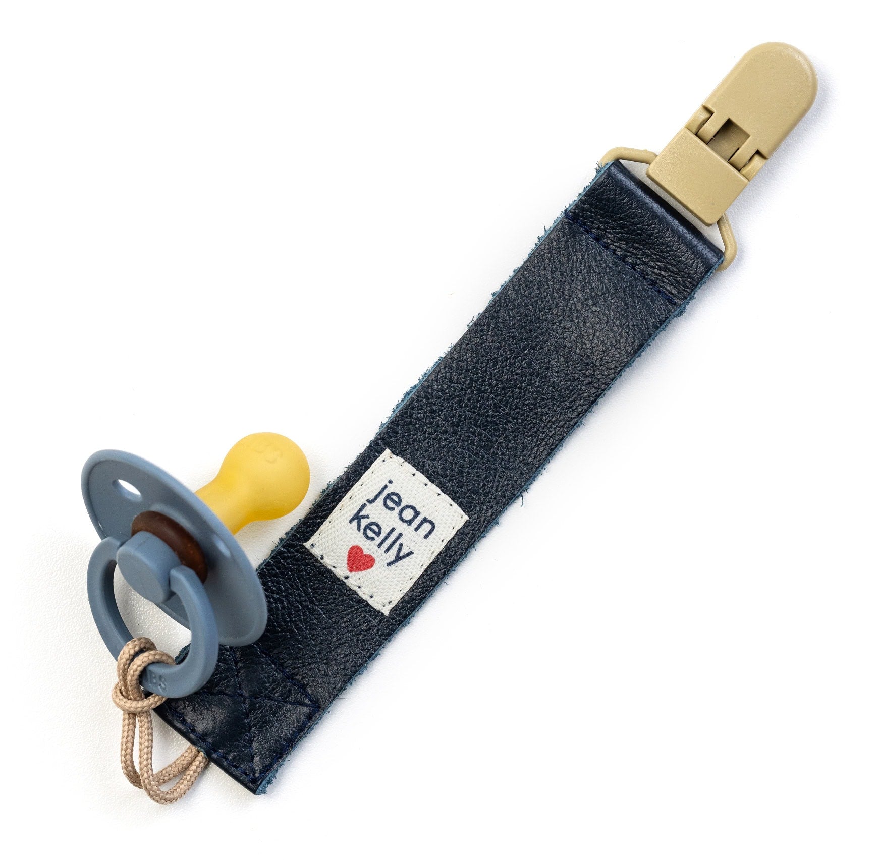 Leather Dummy Clip - Navy