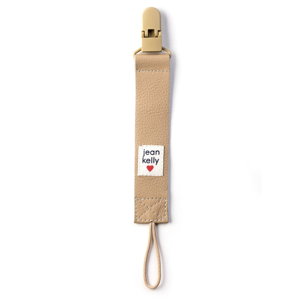 Leather Dummy Clip - Stone