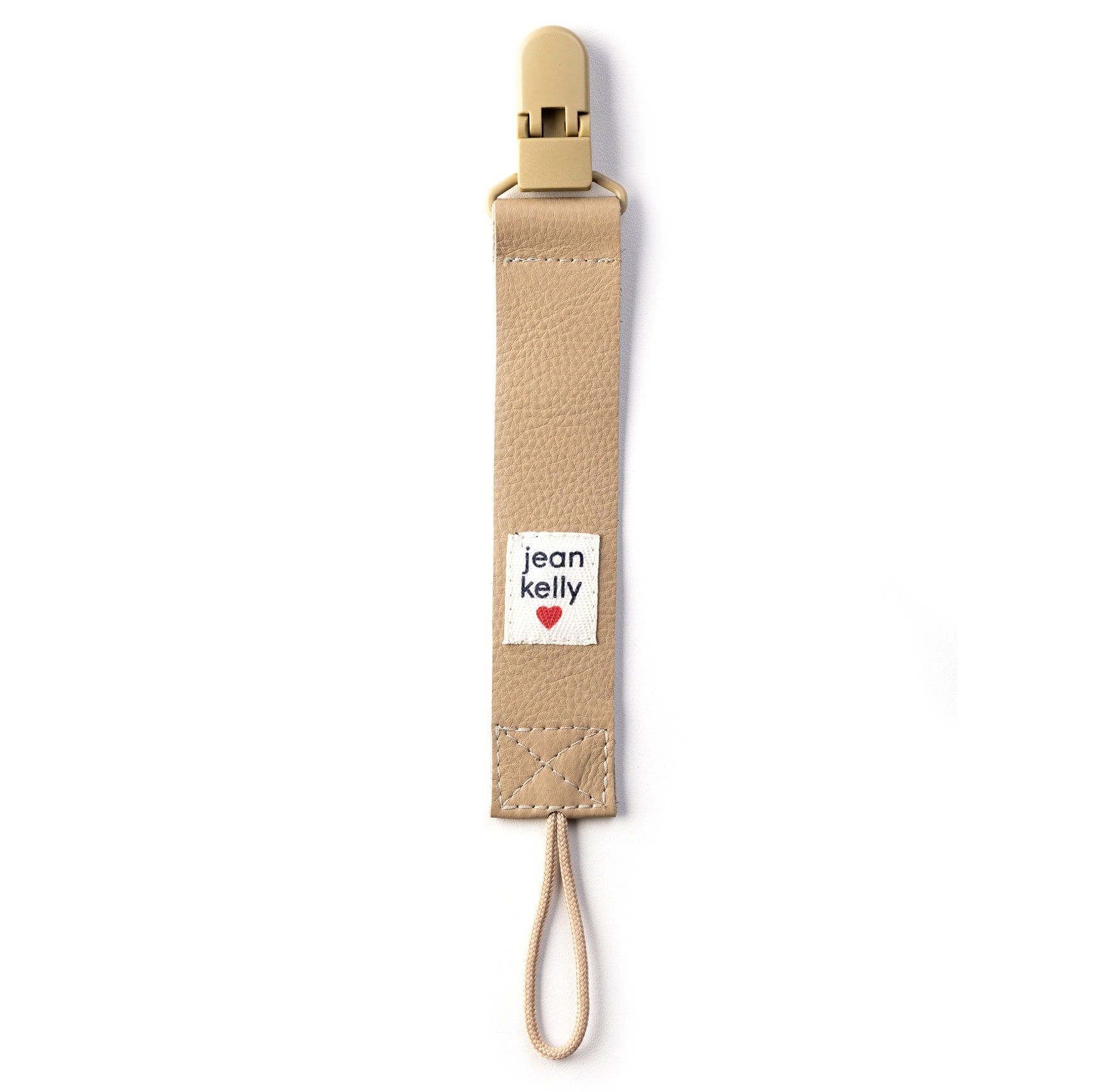 Leather Dummy Clip - Stone