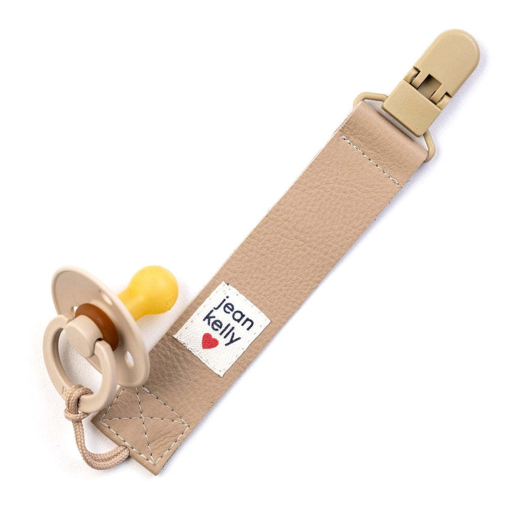 Leather Dummy Clip - Stone