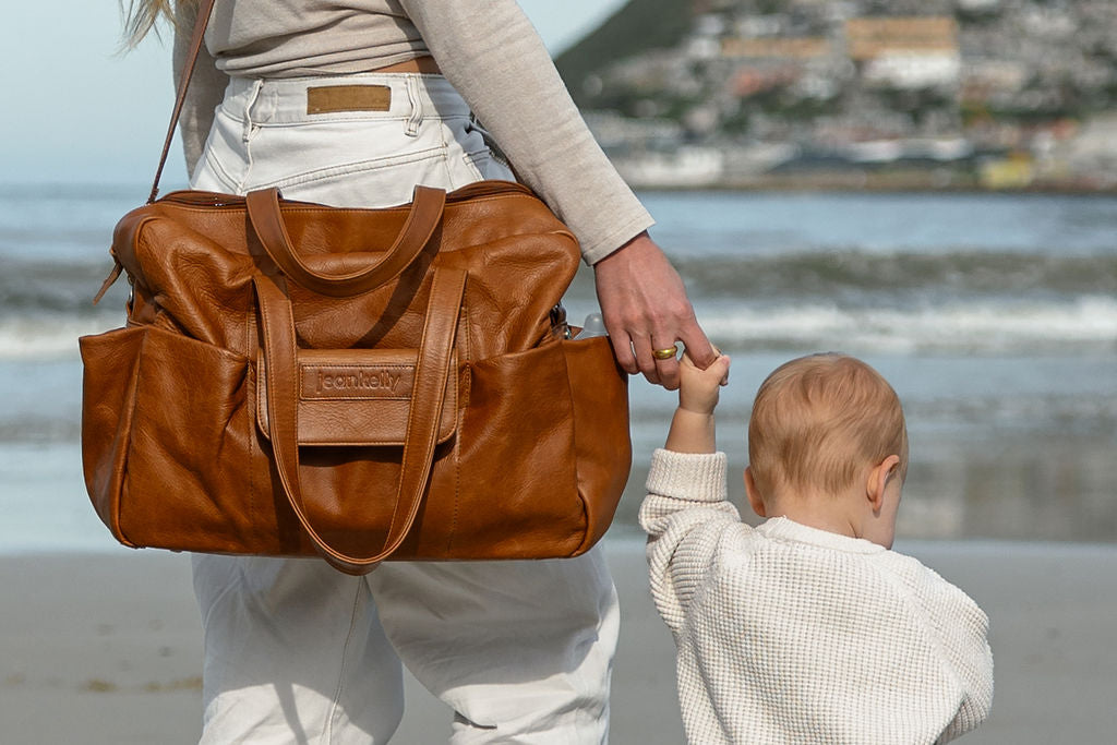Jeankelly Classic 5 Pocket Leather Bag - Toffee - Busy Sewing - Please message for pre-order x