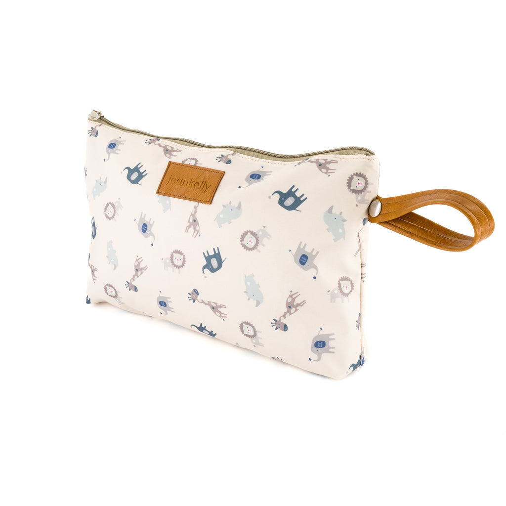 Jeankelly Safari Changing Pouch With Padded Slim Mat + Grab Handle