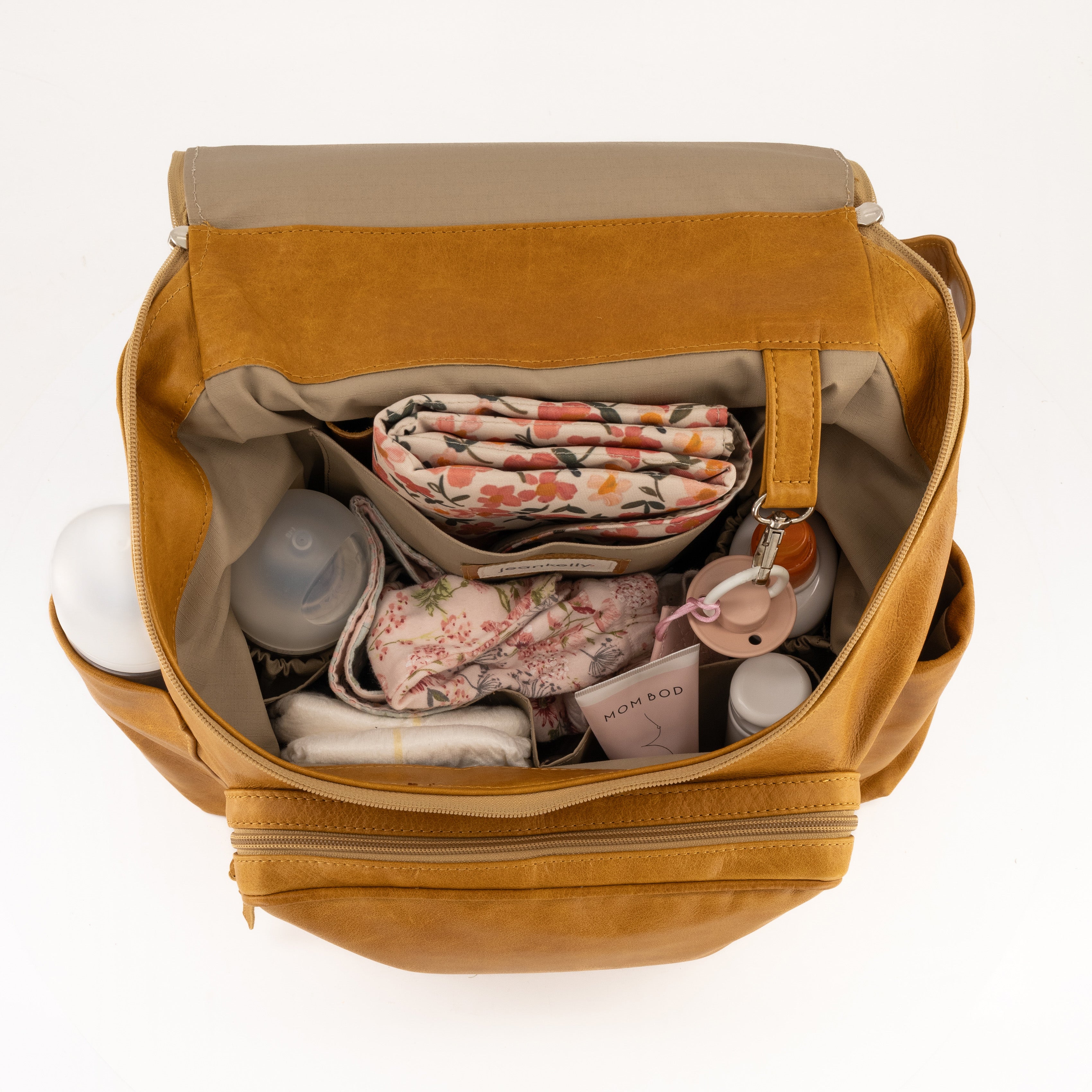 Jeankelly Classic Leather Backpack - Vanilla Blonde