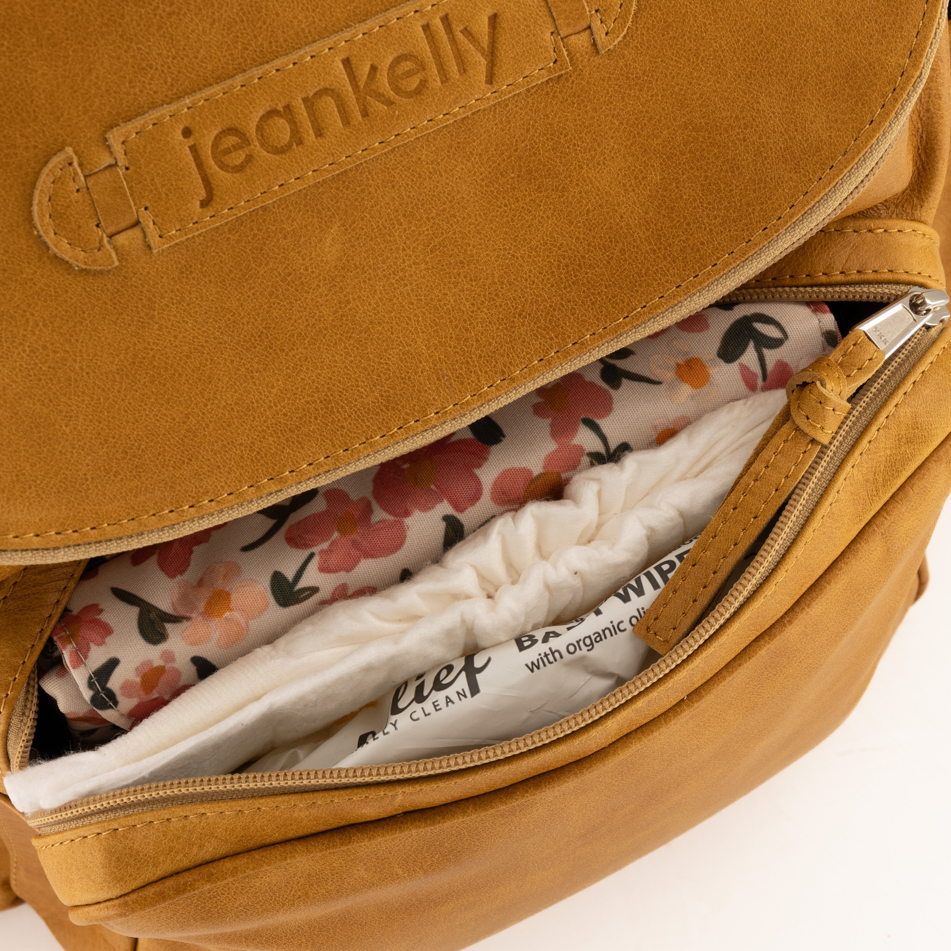 Jeankelly Classic Leather Backpack - Vanilla Blonde